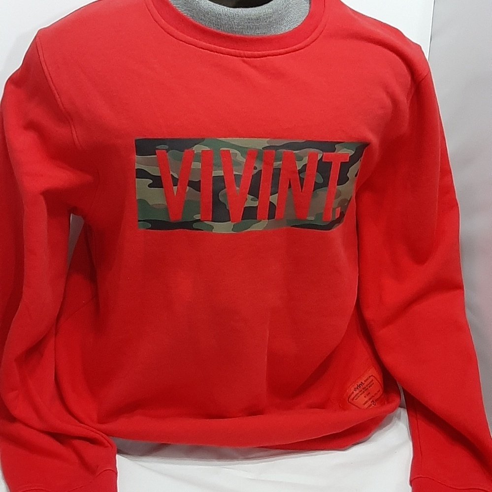 Vivint Sweatshirt Red Mens Size Large